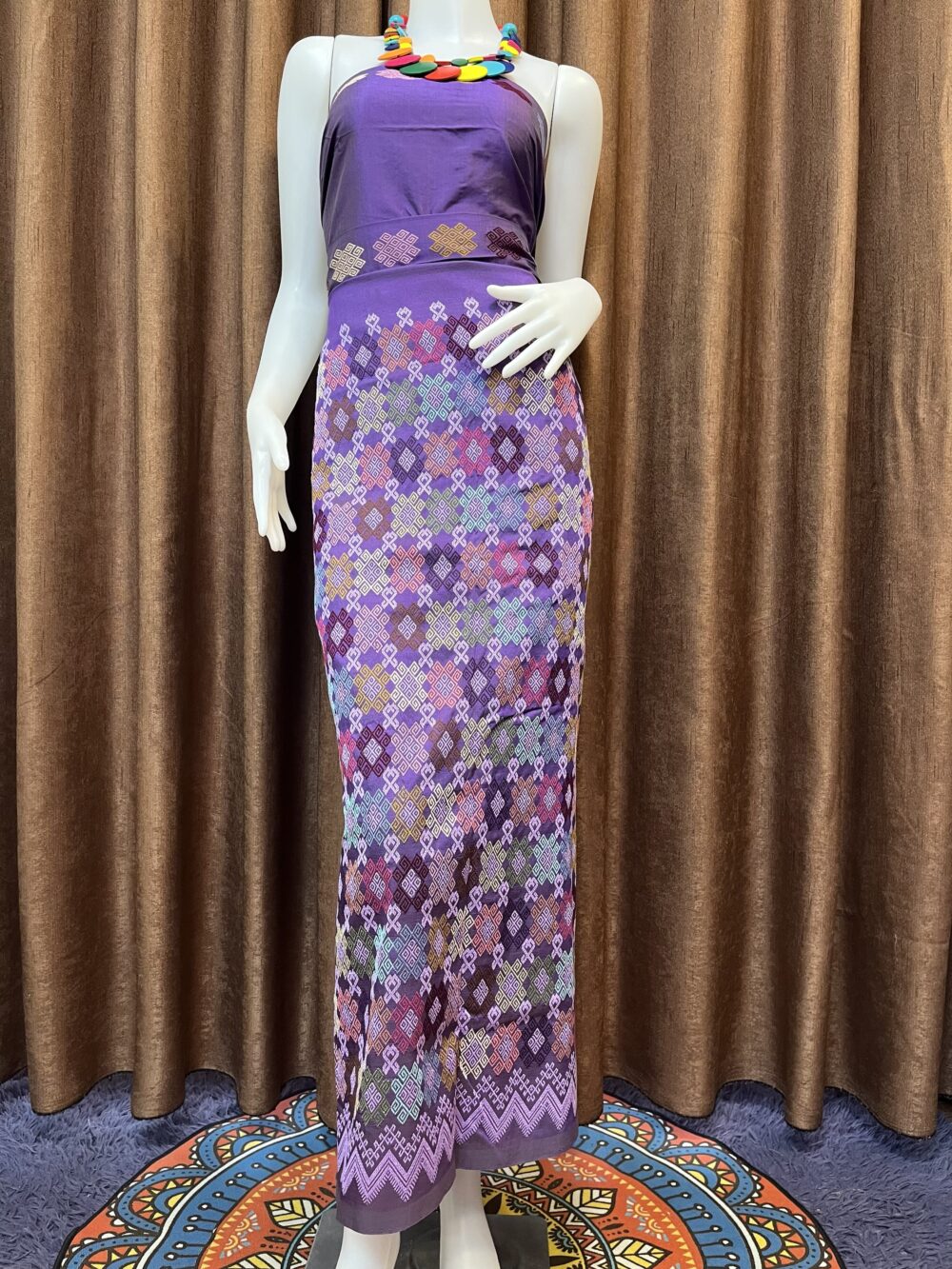 Premium silk with Shawl - Image 4